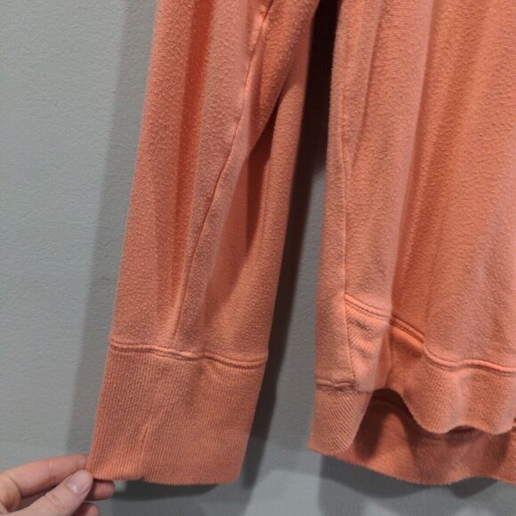 Athleta Womens Mindset Tulip Hem Pullover Sweater Size XL Peach Athleisure - Picture 4 of 11